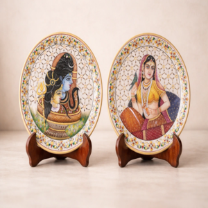 Marble jali decoration thali