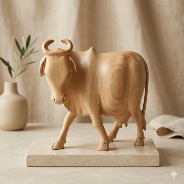 Wooden plain cow/ox
