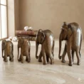 Wooden plain natural color elephant