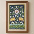 blue Pichwai Painting on cloth