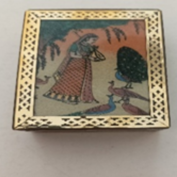 rhizkart (3) Wooden gemstone glass ragini painting{(various designs available)Customisation available MOQ 100.}