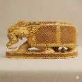 Wooden Hand Carved Jali Elephant with Baby